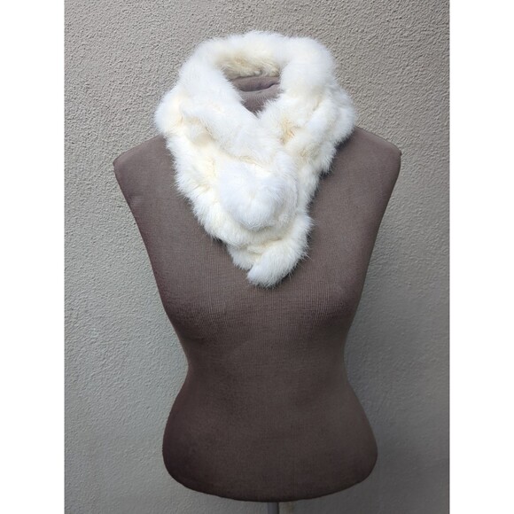 Winter Warm Scarf with Ball Casual Thick Genuine Fur Scarves Ladies Neck Warmer - Picture 1 of 11